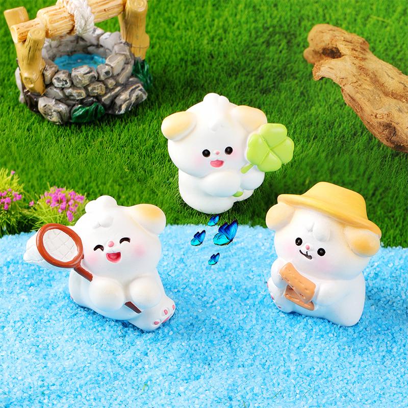 Миниатюры Фигурки Мультяшные Забавные Милые Собаки Микро Ландшафтные Украшения Творческие Мини DIY Украшения Для Дома Аксессуары Подарки
