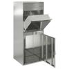 Parcel Drop Box with Door Silver 47.5 x 38 x 59 cm Galvanized Steel