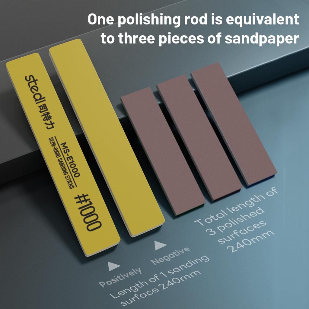 Stedi Sanding Sticks, Model Hobby Making Tool, Polishing Sanding Stick Tool for Gundam Repair, Plastic Models and Miniature Models, 6 Pieces