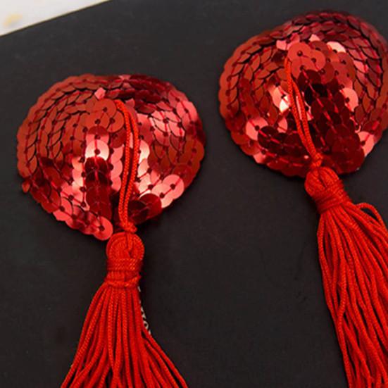 1 пара накладок на соски с блестками, блестящие наклейки в форме сердца, наклейки без сосков, кисточки, самоклеящиеся невидимые накладки на грудь для дома