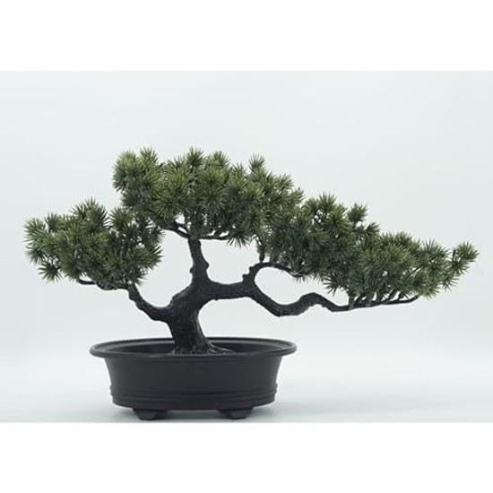 SELECOCO Fake Green Bonsai Artificial Foliage Pine Long Life Indoor Decoration Flower Japanese Modern Japandi