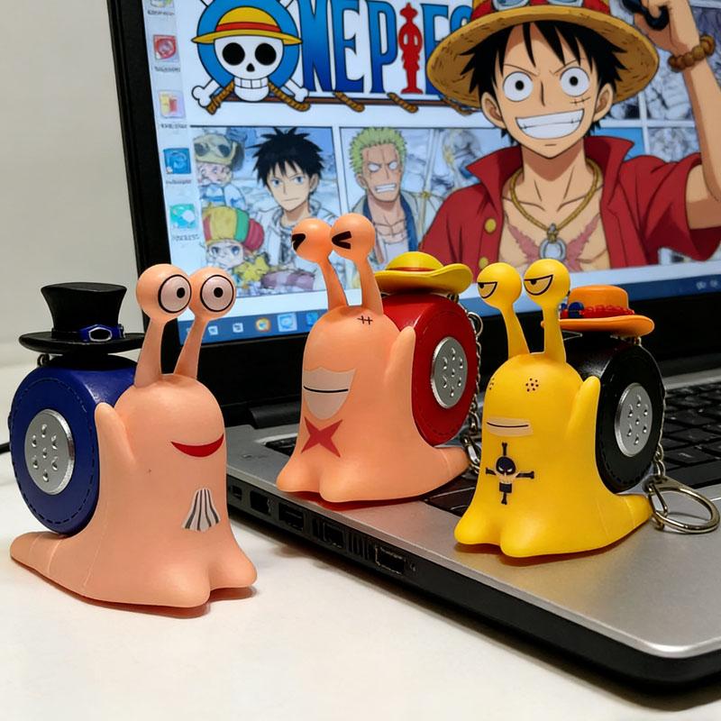 3 шт. Аниме One Piece Ден Ден Муси Модель Игрушки Мини Мультяшный Луффи Сабо Эйс В форме улитки Телефон Может записывать звук Игрушки Для подарков