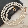 Detachable Anti-Lost Pearl Bags Strap Universal Handbag Handles Diy Purse Replacement Long Beaded Chain Bags Accessories