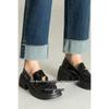 MengShuYa Petite Retro Blue Cuffed Straight Ankle Jeans