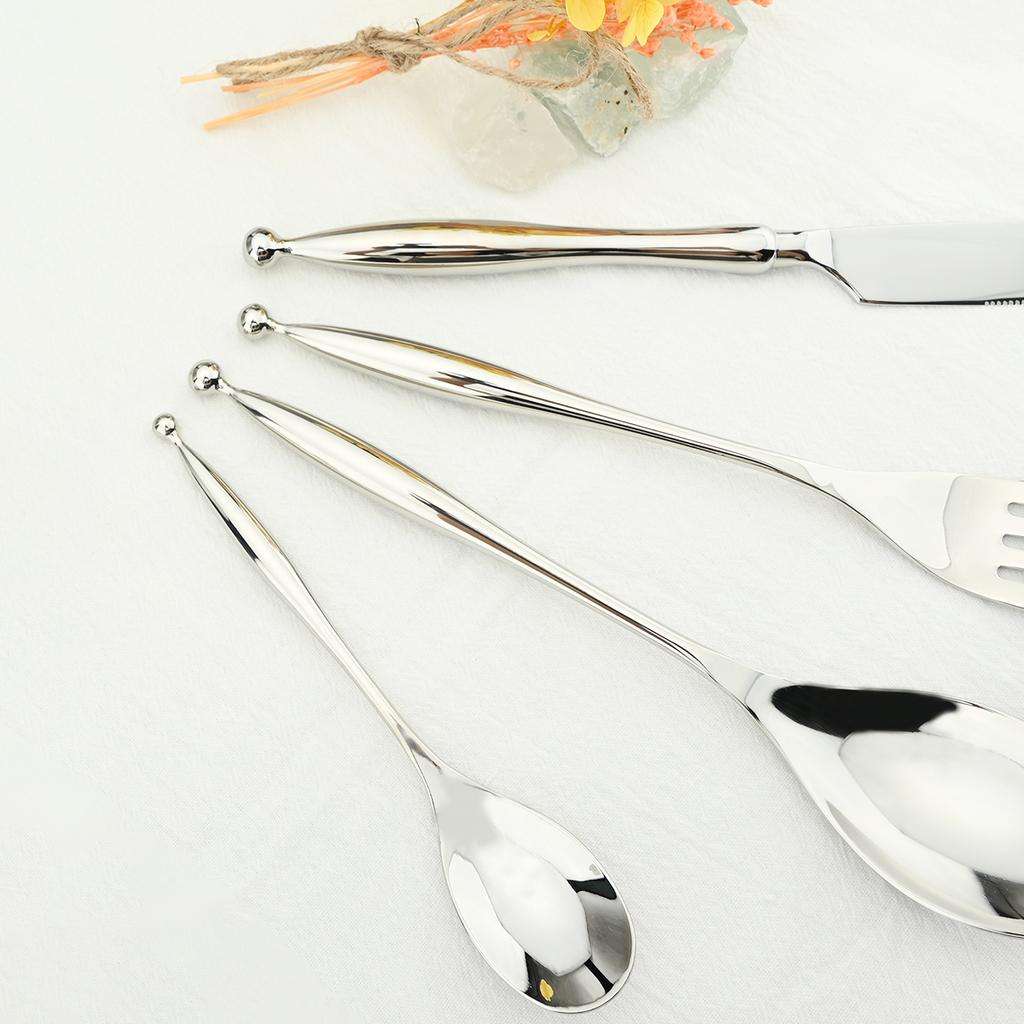 16 шт., нож, вилка, кофейная ложка, набор столовых приборов, посуда из нержавеющей стали 18/10, набор столовой посуды высокого качества, кухонное серебро, столовые приборы