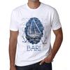 Мужская винтажная футболка Футболка с рисунком Ship Me to BARI White