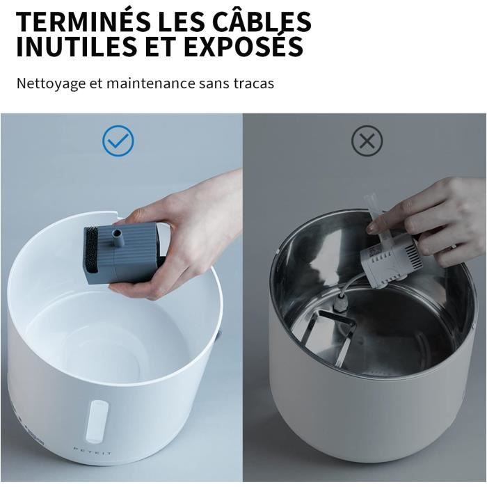 Fontaine d'eau pour Animaux - PETKIT - EVERSWEET Solo 2 - 2L - Contrôle APP - Ultra Silencieuse