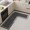 Premium L-shaped Kitchen Mats: Dirt-resistant, Easy-care, Absorbent, Quick-drying Diatom Mud for Household Use.
