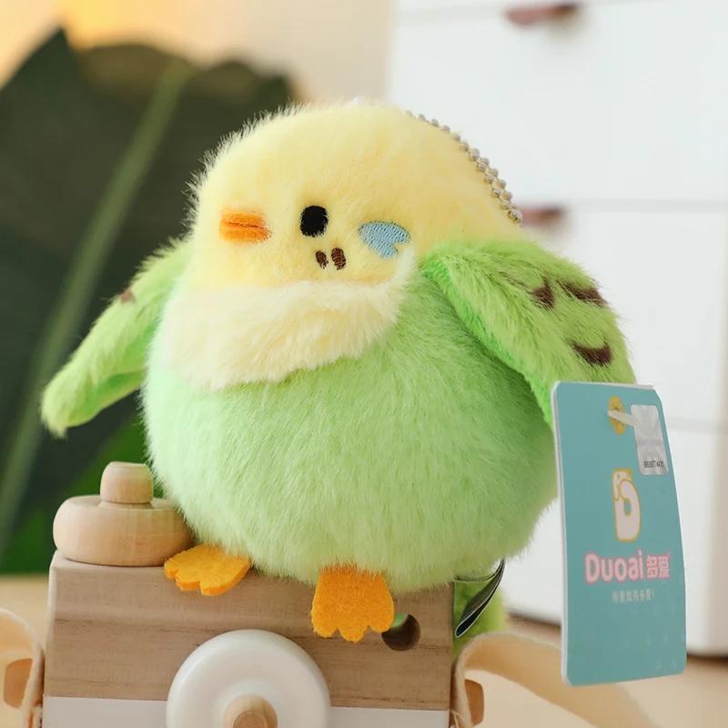11cm Lovely Mini Bird Plush Toys Cute Simulated Kiwi Parrot Tit Bird Doll Cute Lifelike Bird Sparrow Bag Pendant Xmas Gifts Girl
