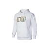 Li Ning Ping Pong Series Fun Print Thick Pullover Sports Hoodie Unisex Hoodies Standard-White AWDR747-1