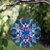 No Power Needed Colorful Wind Spinner for Indoor Outdoor Decor Blue Red White Halloween Home Garden Yard Large Metal Spinning Ornament