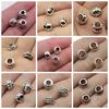 15 Pieces Antique Bronze/Silver Color 9X9X4mm Glossy Spacers Hole Beads Charm Pendant Jewelry Handmade