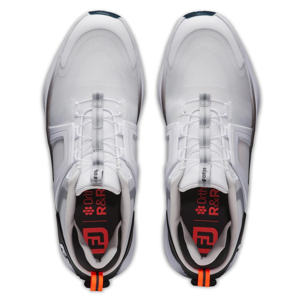 Кроссовки FootJoy Hyperflex BOA Golf 3E мужские, белые/черные, 25,0 см,