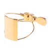 Metal Gold-plated Ligature Tenor Sax Mouthpiece Clip with Plastic Cap for Tenor Saxophone