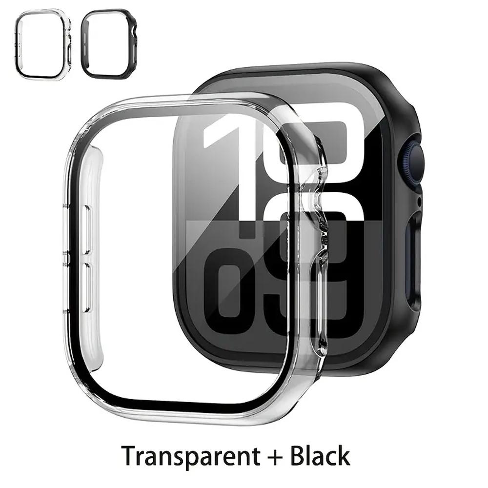 Защитная пленка для корпуса Apple Watch 10 9 8 7 6 5 4 SE 46мм 42мм 45мм 44мм 41мм 40мм Закаленное стекло PC Бампер Чехол Защитные