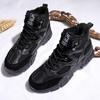 Мужская зимняя обувь на шнуровке, большие размеры 39-44, теплые ботильоны, ботинки Hombre из кожи, теплые плюшевые кроссовки, большие размеры