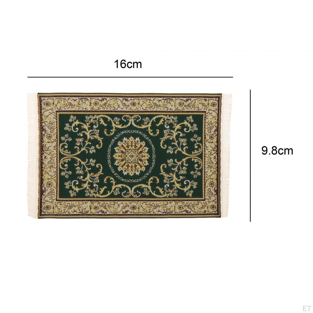 1/12 Ковер для кукольного домика Коврик для двери кукольного домика, Гостиная, Игрушка для ролевых игр, Домашний мини-тканый коврик