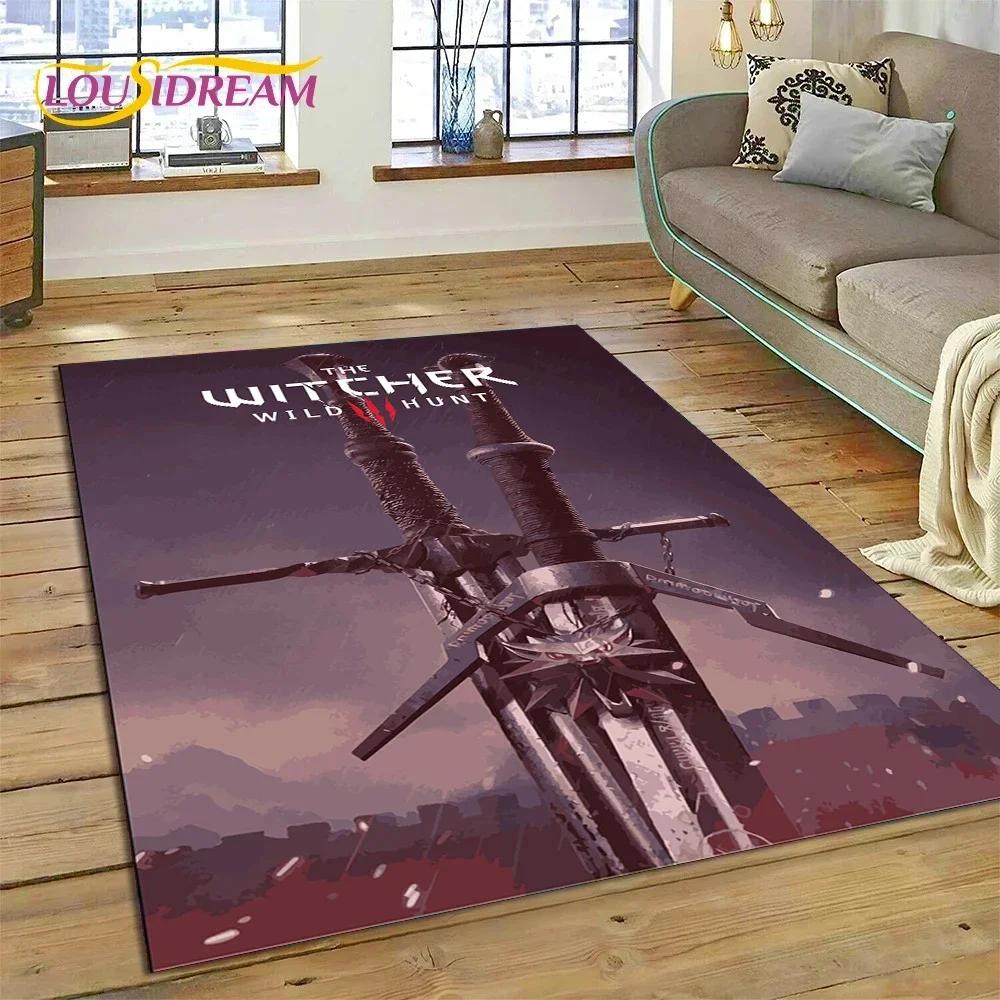 3D Ковер The W-Witcher 3 Game Wild Hunt для Спальни Гостиной Домашнего Дивана, Большой Игровой Декор для Детей, Напольный Коврик