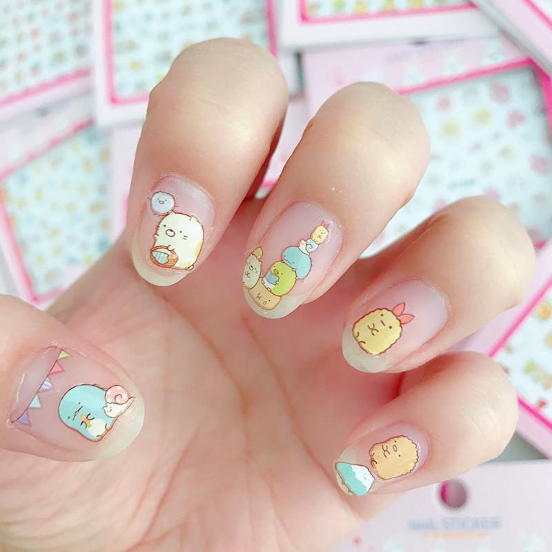 Милые наклейки для дизайна ногтей в японском и корейском стиле для девочек: Самоклеящиеся наклейки для татуировок своими руками