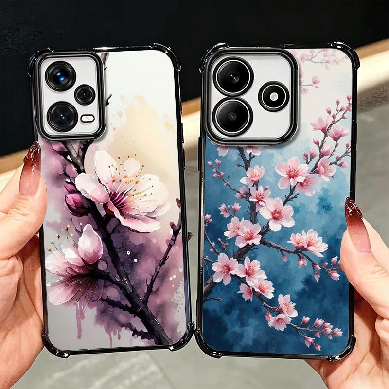 Чехол для телефона с покрытием Sakura Blossom Sakura Fashion для Xiaomi Redmi Note 14 15 Pro Plus 13 12 11 11S 11T 10 9S 9 5G, противоударный Aira