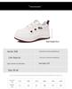 Women's Thick-Soled White Leather Sneakers - 2025 Spring Fashion, Height-Enhancing, Versatile, Casual Sports/Board Shoes