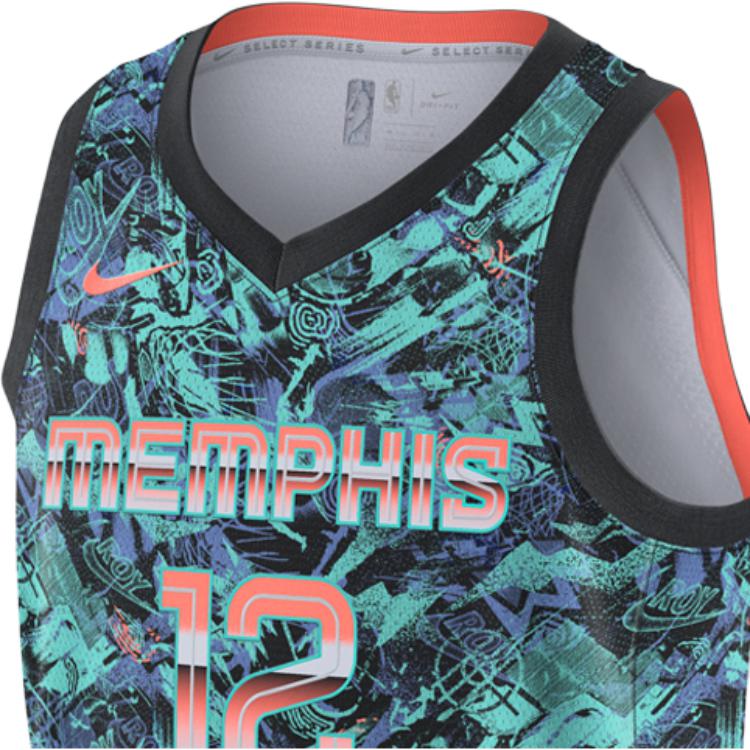 Nike Баскетбольная майка NBA Retro Grizzlies Morant #12 для мужчин, зеленая DD3771-450