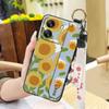 Protective Anti-dust Phone Case For Blackview Wave 6C Kickstand Ring Lanyard Soft Case Phone Holder Anti-knock Flower