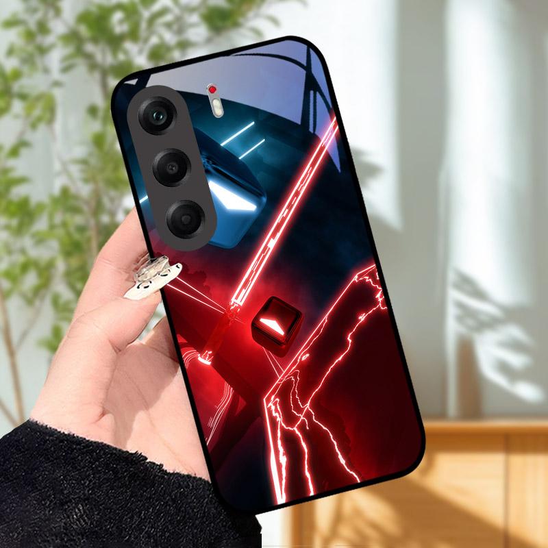 Закаленное Стекло Чехол Для Tecno Camon 40 4G Чехол Задняя Крышка Для Tecno Camon40 CM5 Fundas Полная Защита Жесткий ПК Чехол Для Телефона Бампер