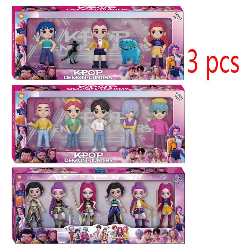 НОВЫЙ Аниме KPop Охотник на демонов Кукла Виниловая игрушка Персонажи Руми Мира Зой Виниловая маска Игрушка-сюрприз в непрозрачной упаковке Рождественский подарок