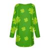 Женская повседневная одежда с круглым вырезом St. Футболка с длинными рукавами и принтом ко Дню Святого Патрика