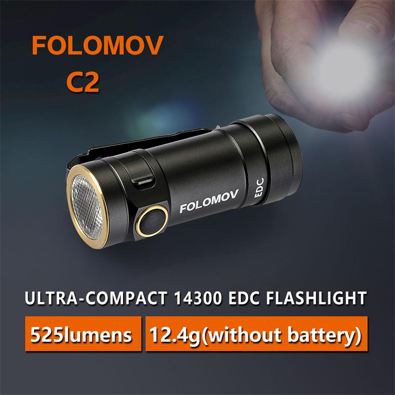 FOLOMOV EDC C2 Nicha E21A 600 лм 8 режимов Магнитный хвост EDC Мини-фонарик Перезаряжаемый аккумулятор 14300 Светодиодный фонарик для улицы