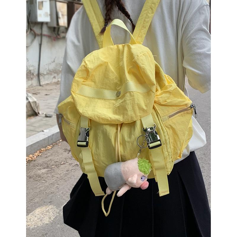 Casual Nylon Cloth Backpack Bag Women's 2025 New Fashion College Style Simple Backpack Large Capacity Student School Bag