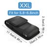 3.5-6.8inch Phone Nylon Pouch Cell Phone Belt Clip Carrying Holster Case Waist Bag for IPhone 16 15 14 Samsung S24 S23 Xiaomi Mobile Leather Cover