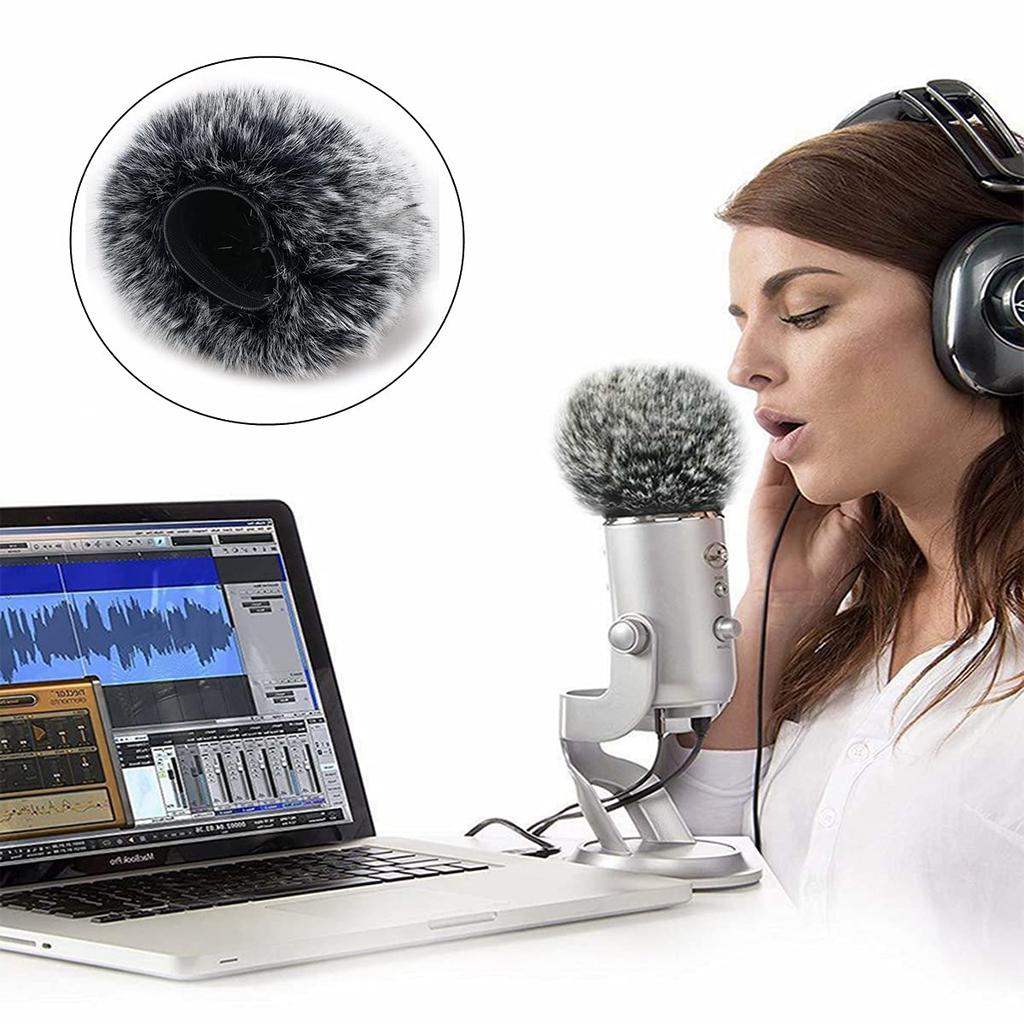 Ветрозащитный экран для микрофона, цельный меховой чехол для микрофона, аксессуары для микрофона, ветрозащитный экран для микрофона, совместимый с микрофоном для цифровой видеозаписи