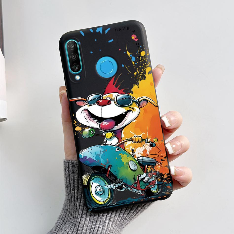 Чехол для Huawei P30 Lite Милый Мультяшный Медведь Лягушка Мягкий Матовый Силиконовый Чехлы для Телефона Для Huawei P30 P30Lite P30Pro P 30 Lite Pro Чехол