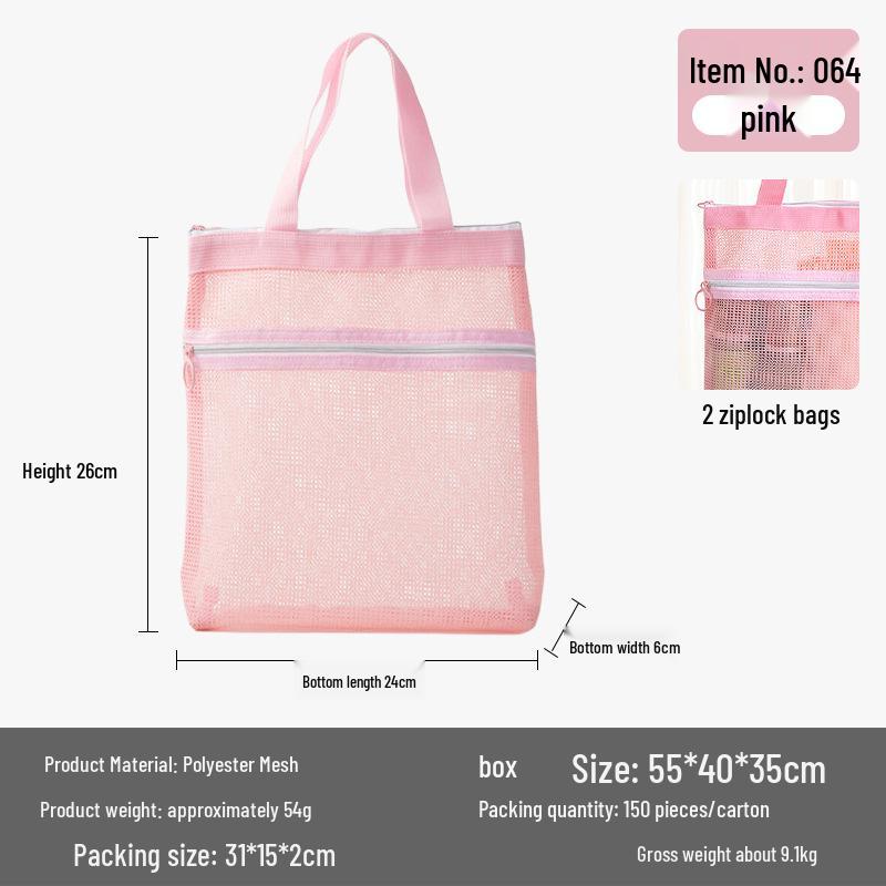 Портативная сетчатая сумка с несколькими карманами для плавания, полиэстеровый ручной пляжный органайзер