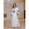 Autumn Embroidered Hot Fix Rhinestone Totem Indonesia Arab Turkey Saudi Middle East Dubai Robe Dress Dresses