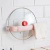 1 Pcs Adhesive Towel Rack Bathroom Towel Bar Shelf Wall Mounted Towels Hanger Toilet Suction Cup Holder Bathroom Organizer