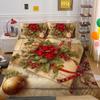 Christmas Printed Comforter Cover Set Twin Size Bedspreads Polyester Superior Fashion Cute Home Bedding