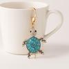 Rhinestone Key Ring Holder Good Fortune Hanging Pendant New Turtle Keychain Gift