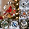 2026 Серия «Жизнь океана и леса» Рождественский стеклянный шар Декоративная подвеска Природа Птицы Хрустальный стеклянный шар Украшения для рождественской елки