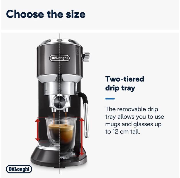 Кофемашина DeLonghi EC 885.GY Dedica Arte серый