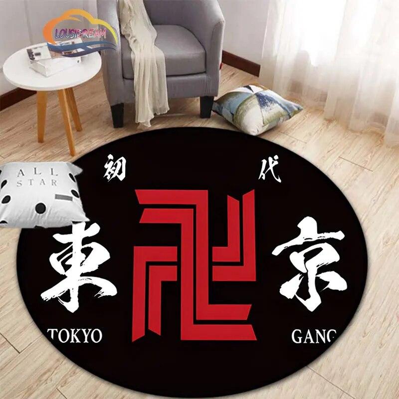 Аниме Токио Мстители круглый ковер мультфильм коврик для гостиной кухни столовой детские коврики коврик для йоги