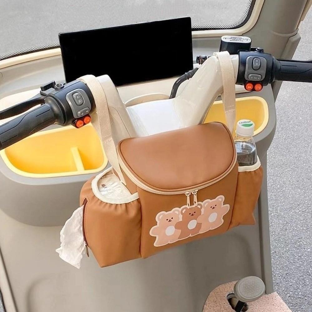 PU Leather Bicycle Handlebar Bag Waterproof Mountain Bike Bag for Cycling