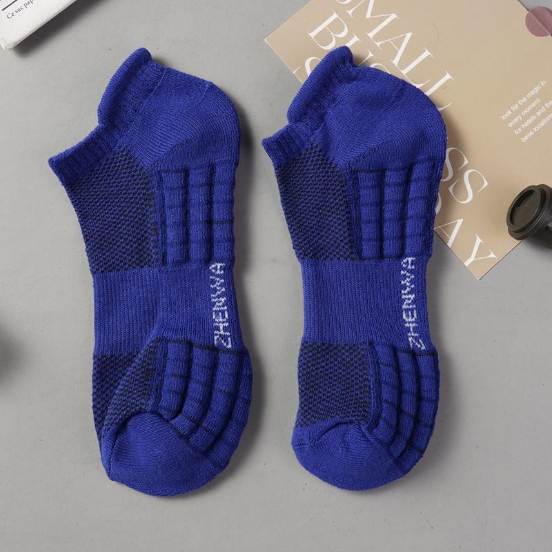Men's Breathable Sports Socks Thick Towel Bottom Shock-absorbing Ankle Socks Mesh Sweat-wicking Basketball Socks