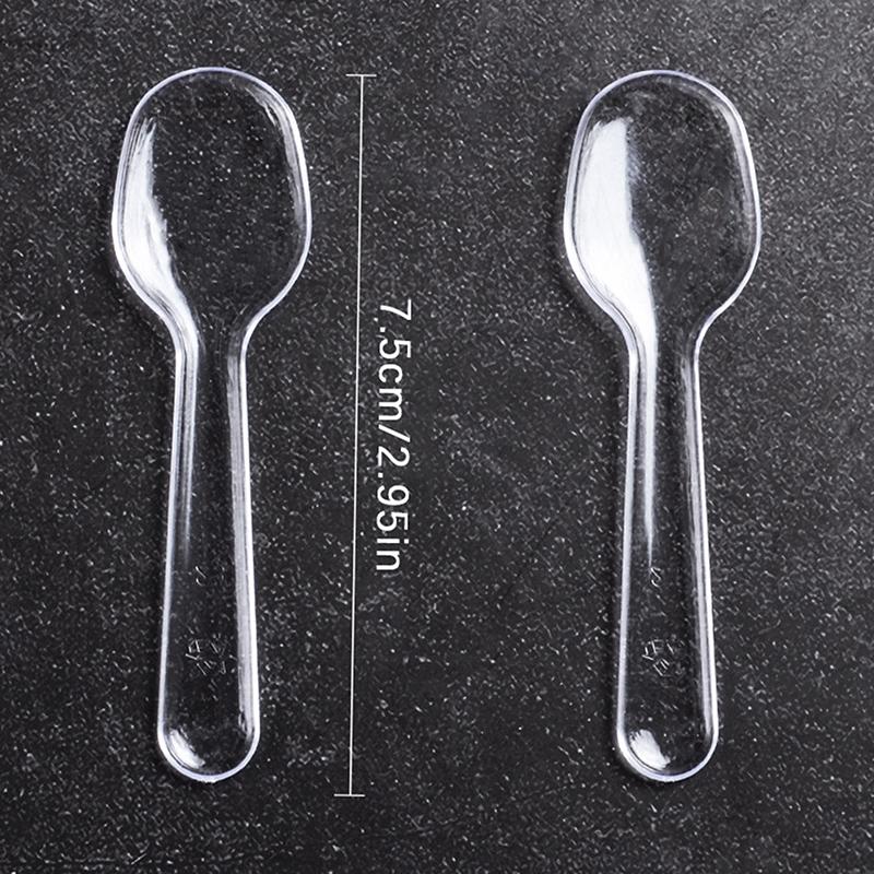 500 шт. Мини-ложка для мороженого, пластиковая одноразовая деревянная десертная ложка, столовые приборы для свадебной вечеринки в западном стиле, кухонные принадлежности, инструмент