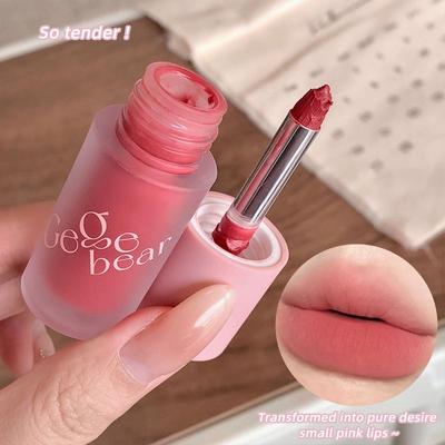 Gegebear Soft Mist Smooth Многоцелевой кремовый расширяющийся цветной румяна Тени для век Не тускнеет Матовая бархатистая помада для губ