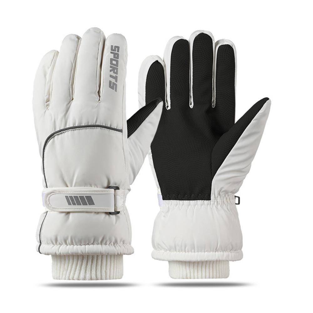 Oxford Winter Warm Gloves Pu Plus Velvet Thick Gloves New Cycling Warm Cotton Gloves  Man