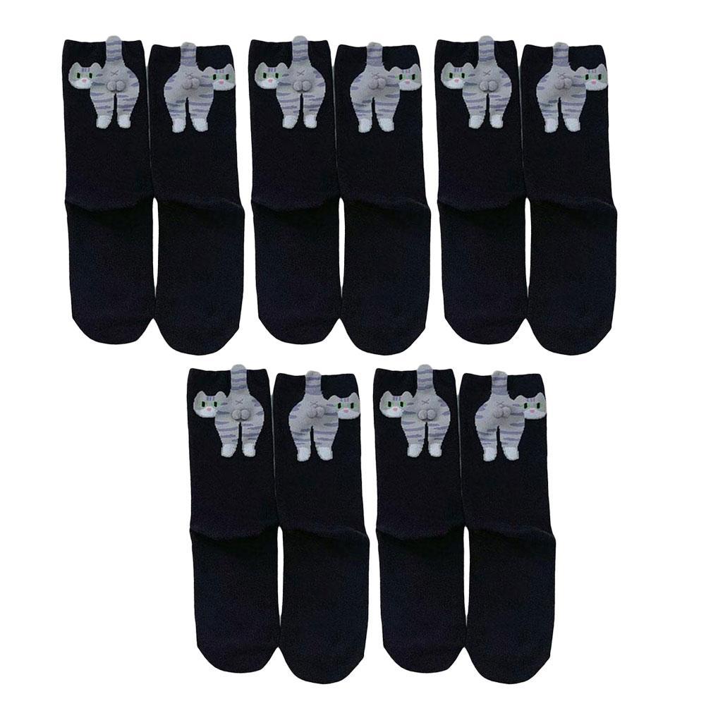 Милые носки с яйцами кошек до середины икры, японские чулки для женщин, осенне-зимние, мягкие, удобные, влагоотводящие, дышащие, парные носки