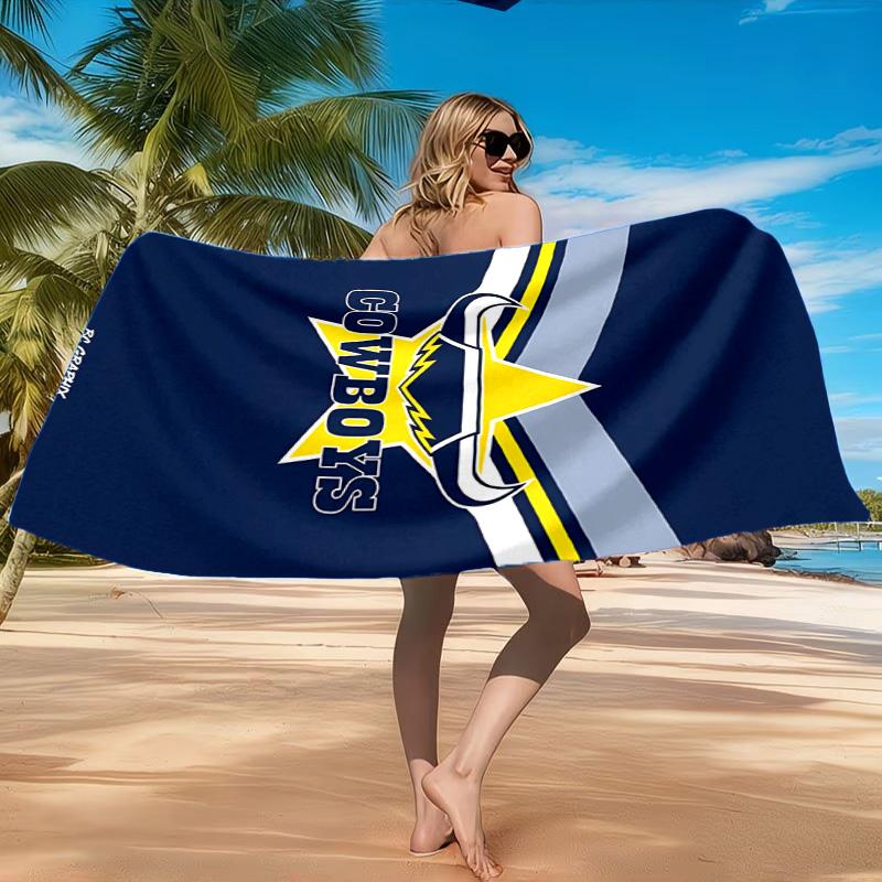 North Queensland Rugby Beach Towel, Quick-drying, Easy to Care for, Suitable for Both Fitness and Beach Vacations,Sports Essential